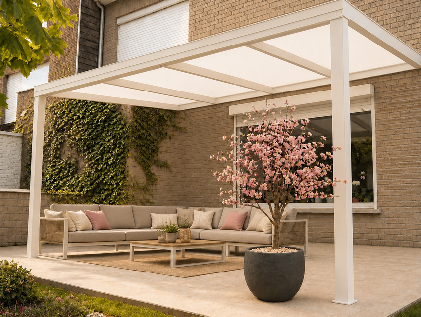 Terrasoverkapping Shadow wit 3x3m