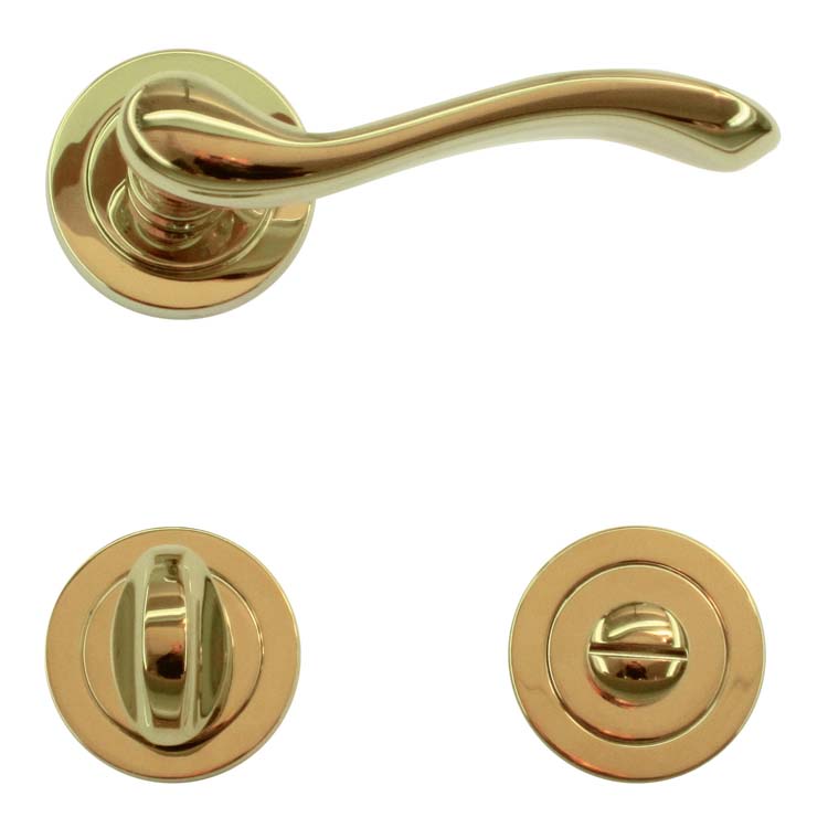 Deurkruk pro alessandria titanium met WC-slot