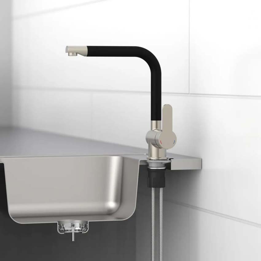 Keukenkraan Florence inox-look