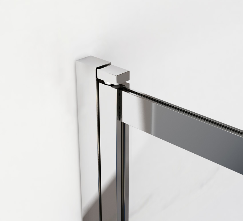 Pare-baignoire Unna verre/chrome extensible 100x145cm