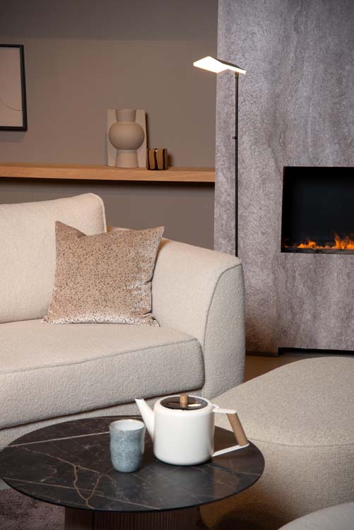 Lampadaire - noir - H134cm - LED - 12W - 2700/4000K