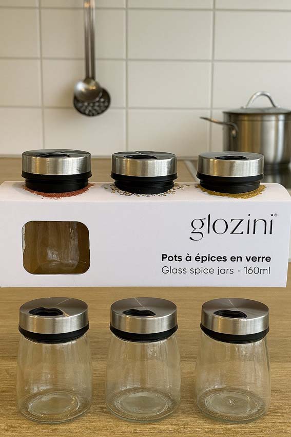 Kruidenpotjes glas transparant 16cl set van 3