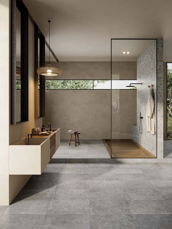 Vloer- en wandtegel Di Pietra Grigio grijs 60x60cm