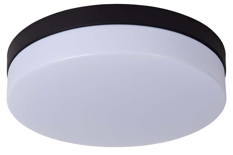 Plafondlamp badkamer - zwart - Ø28cm - LED - 18W - 2700K - IP44