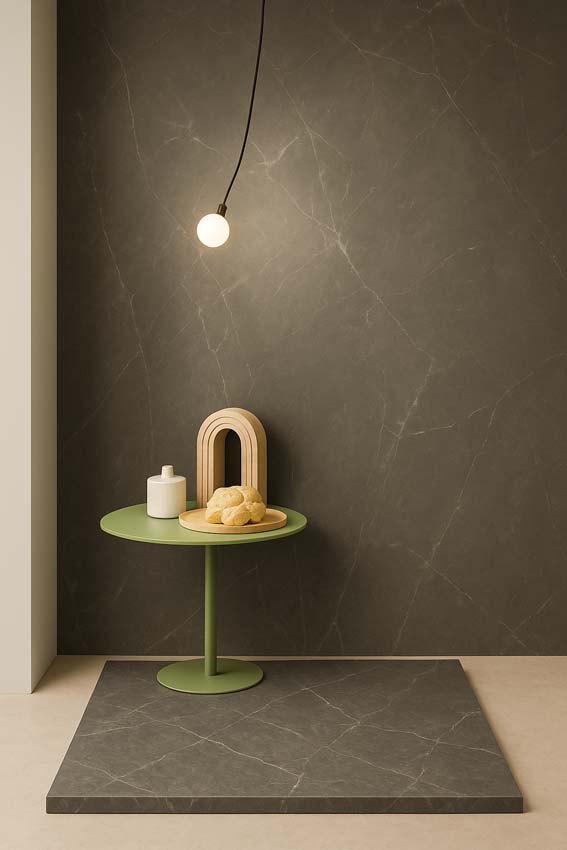 Douchebak Signature St. Laurent composiet met gelcoat marmerlook 120x90cm