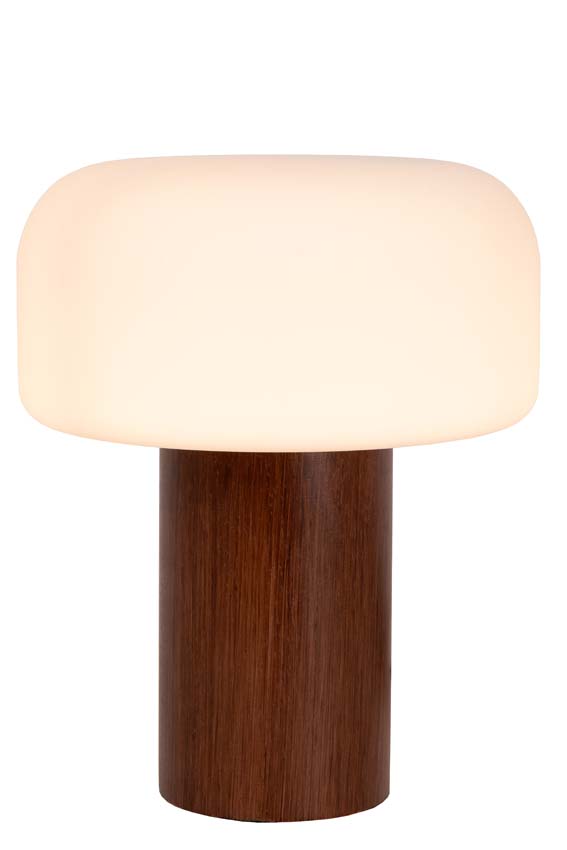 Tafellamp Karl - hout - Ø22cm - 1xE14 - 40W