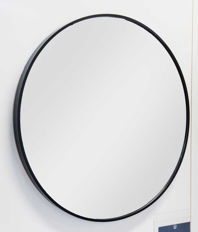 Spiegel rond mat zwart Ø80cm