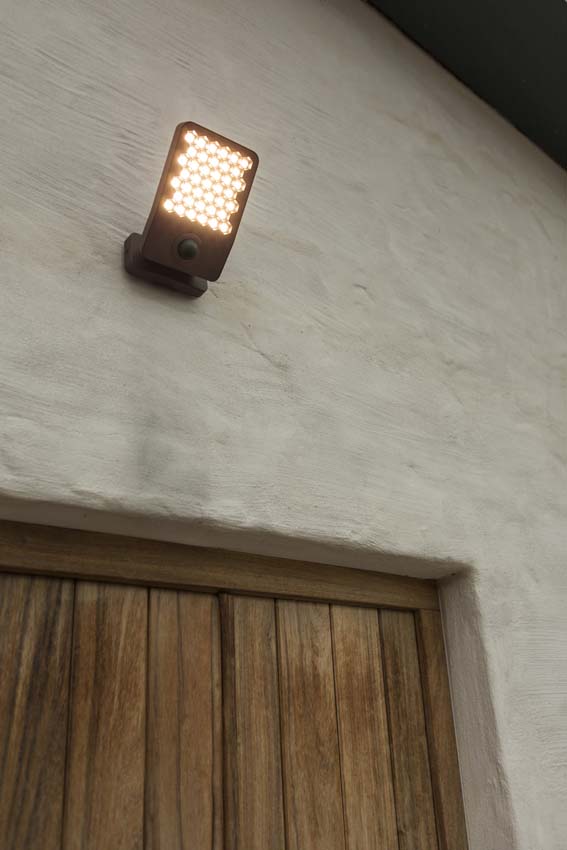 Projecteur LED extérieur Nia - blanc - 14W - 3000K - IP54 - avec détecteur de mouvement