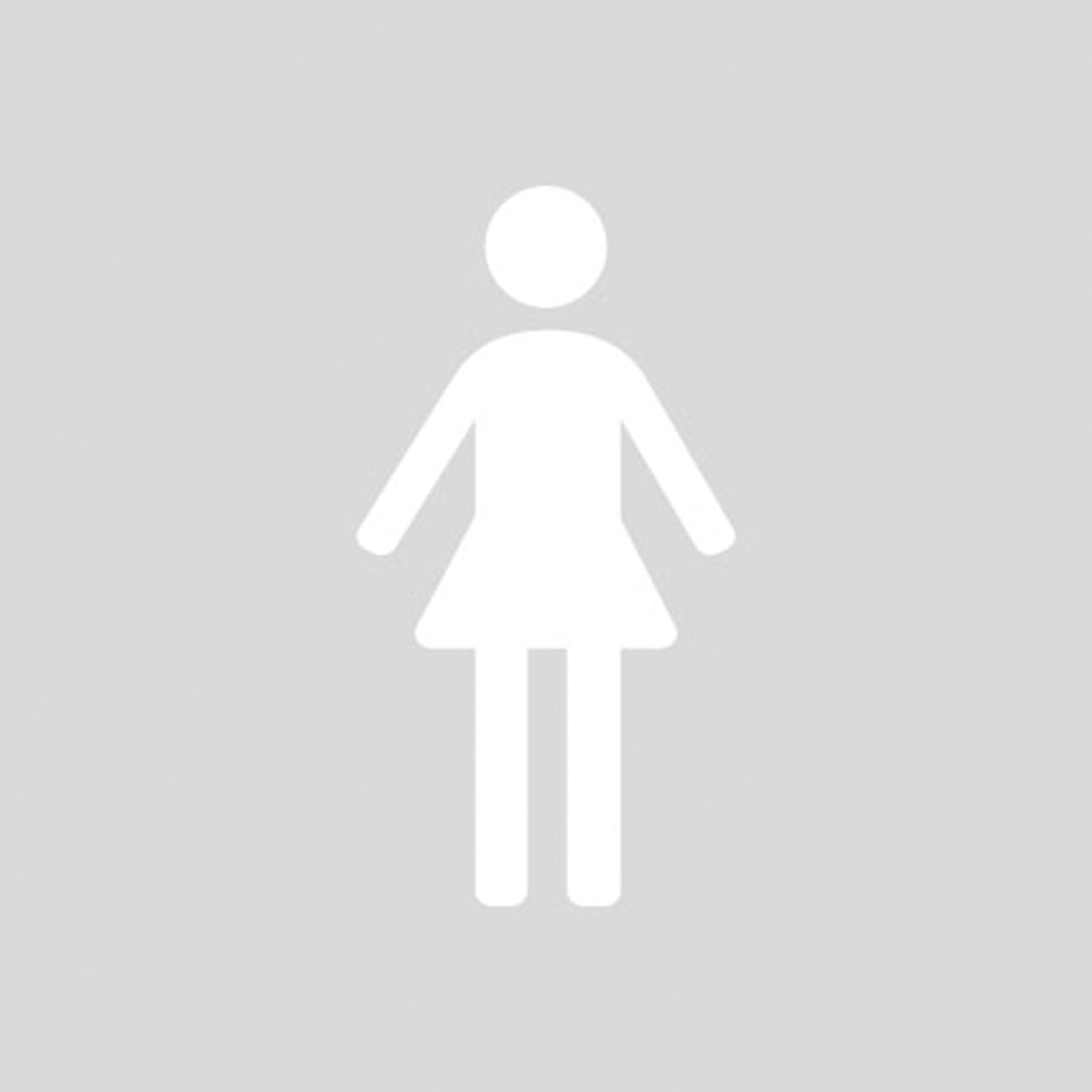 Verre pro carré picto WC femme 198mm épaisseur 4mm