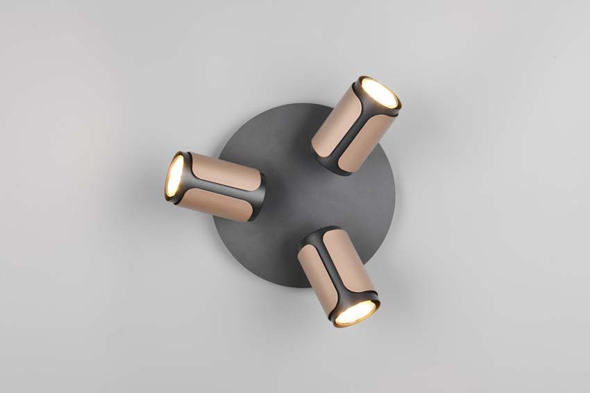 Opbouwspot - Koffie - Ø30cm - Dimbaar - GU10 - 3x10W