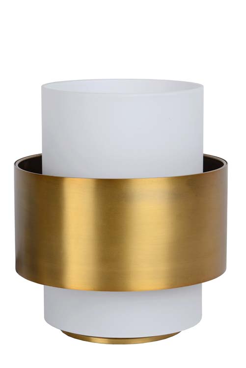 Lucide FIRMIN - Tafellamp - Ø 20 cm - 1xE27 - Mat Goud / Messing