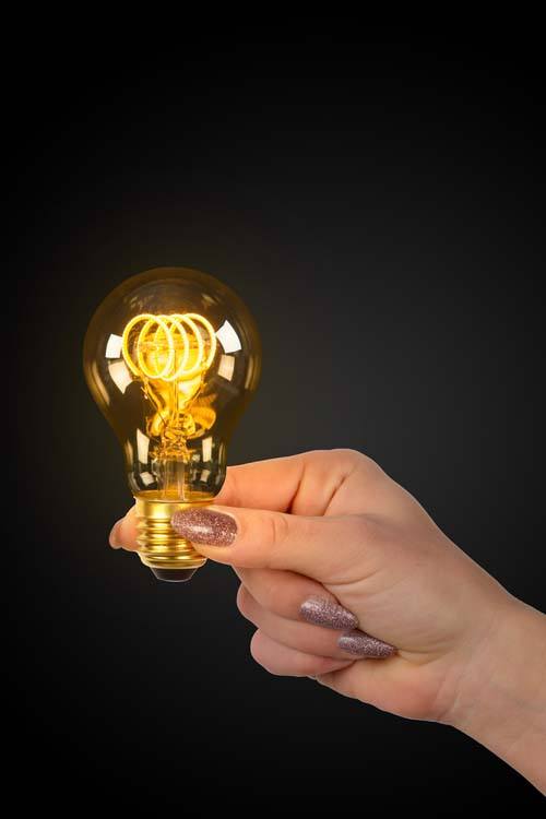 Ampoule filament - ambre - dimmable - Ø6cm - E27 - 3W