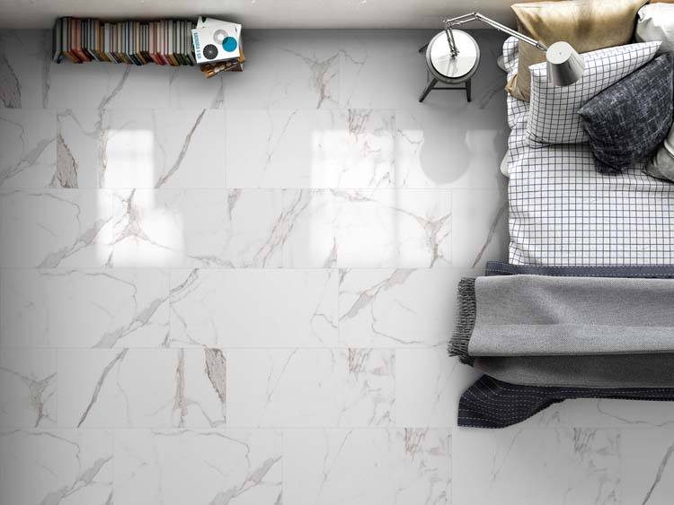 Vloer- en wandtegel Palazzo Di Marmi marmerlook mat wit 30x60cm