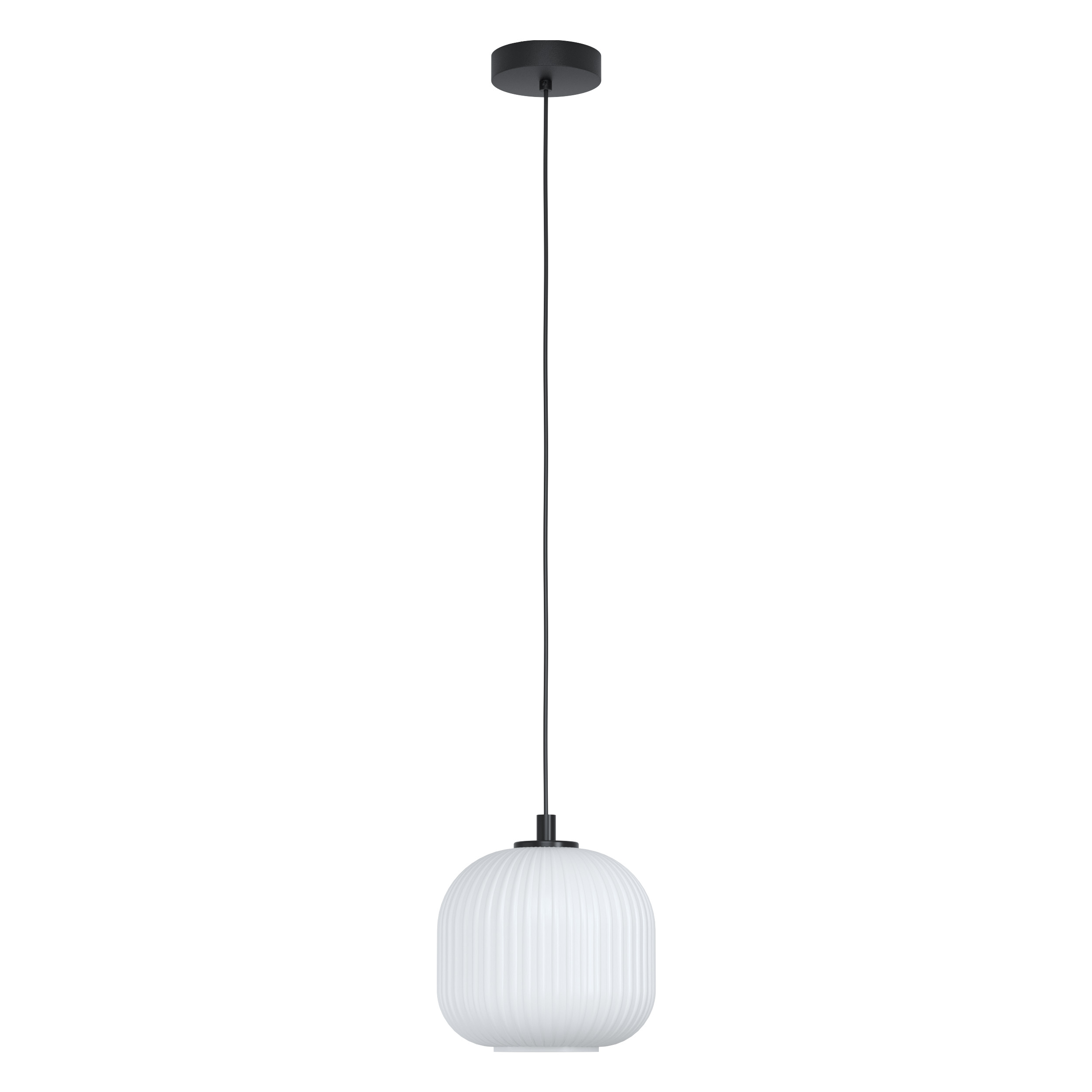 Hanglamp zwart/wit E27
