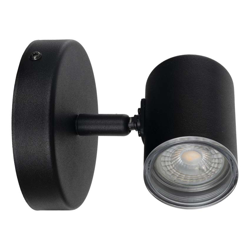 Spot en saillie - Noir - Ø11xH11,5cm - Dimmable - GU10 - 1x5W