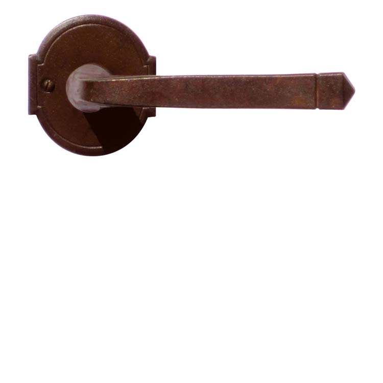 Poignée de porte pro trente rouille sans rosace