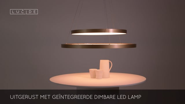 Lucide Premium Vidal - Hanglamp - Ø 78 cm - LED Dimb. - 1x92W 2700K - Mat Goud / Messing Lucide Premium Vidal - Hanglamp - Ø 78 cm - LED Dimb. - 1x92W 2700K - Mat Goud / Messing