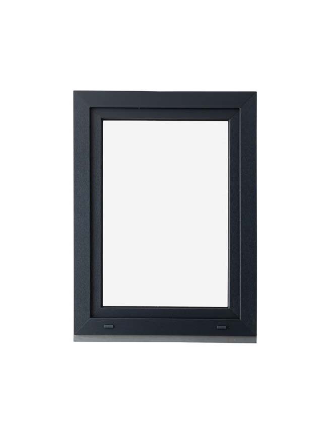 1-VL draaikiepraam pvc Deceuninck Elegant antra/wit B750xH1000 mm L