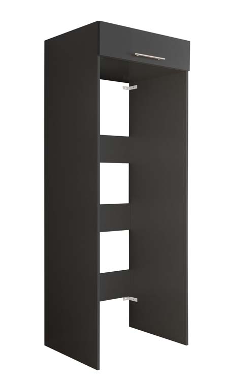 Wasmachine kast Decowash voor 2 toestellen antraciet 67,5x67,5x200cm