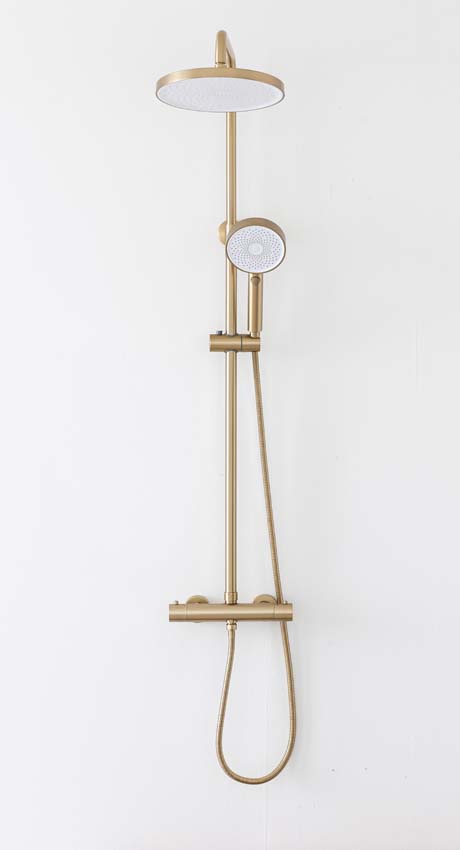 Set de douche Miley thermostatique brushed gold