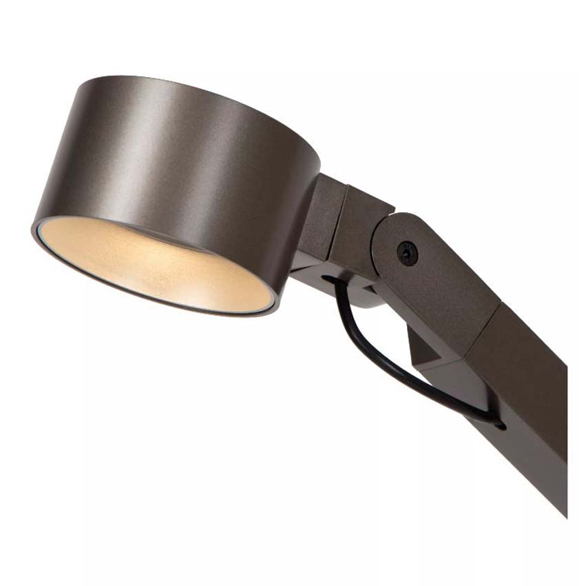 Lucide Premium Ogden - Lampe de table - 49x20x90 cm - LED Dimmable - 1x7W - 3000K - Gris fer