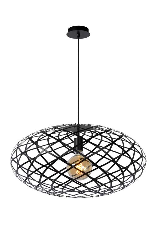 Lucide WOLFRAM - Suspension - Ø 65 cm - E27 - Noir