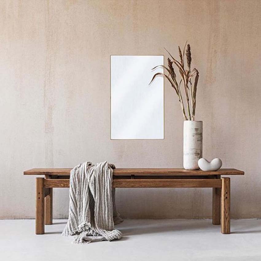 Miroir carré or 44x28cm