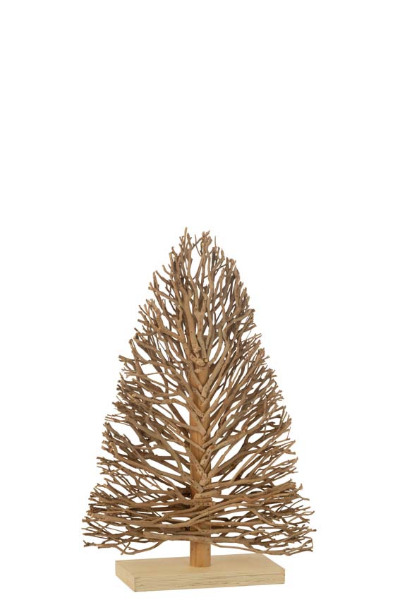 Arbre sur pied en bois darbre à thé naturel 45x15x70cm