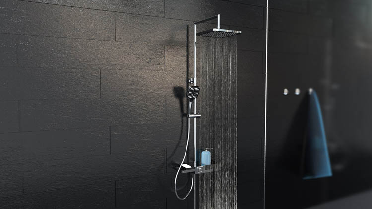 Doucheset Britta chroom/zwart