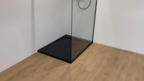 Receveur de douche Akon polybeton noir mat 140x90cm