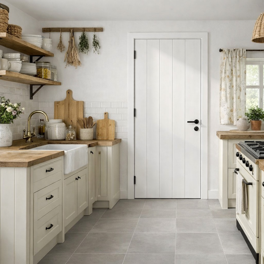 Complete schilderdeur Moderne Verticale 630mm TUBESPAAN