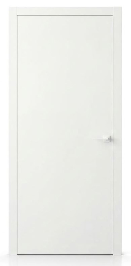 Porte intérieure complète Invisible Flat blanche 201,5x68cm tubulaire gauche + châssis 30cm