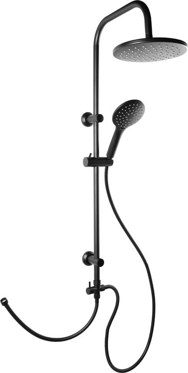 Garniture de douche Cedric noir mat
