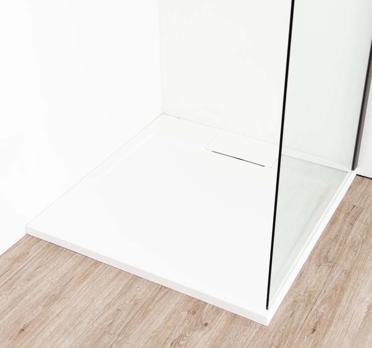 Receveur de douche Akon polybeton blanc mat 90x90cm