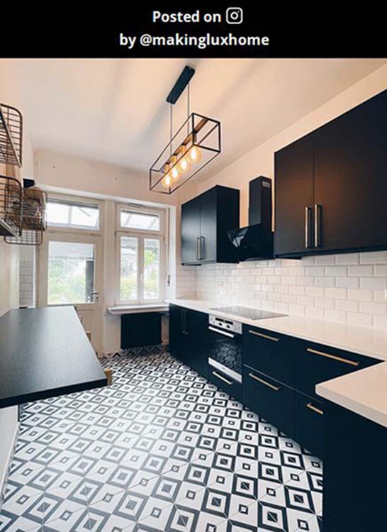 Hanglamp - zwart/goud - vierkant - 4xE27 - 40W