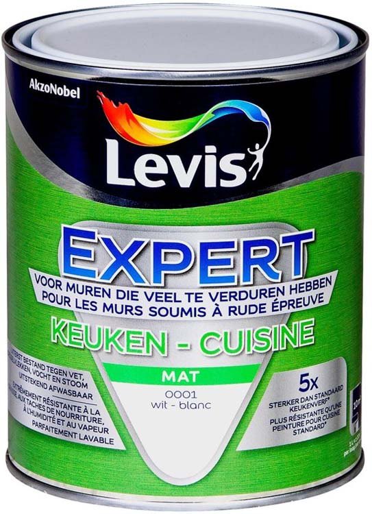 Levis Expert peinture murale cuisine mat 1l blanc