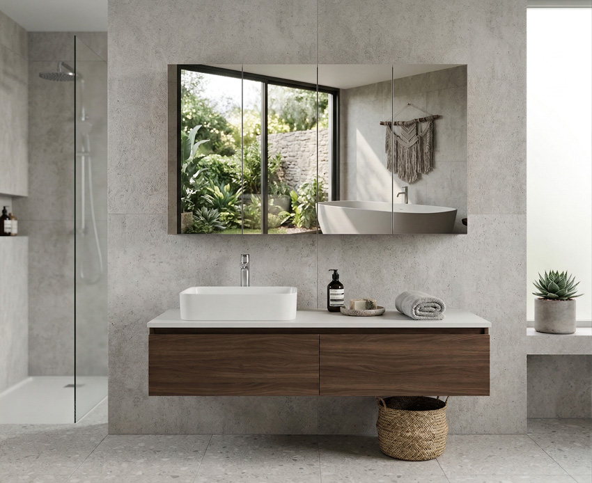 Spiegelkast Brava rechthoek wit 120x70cm