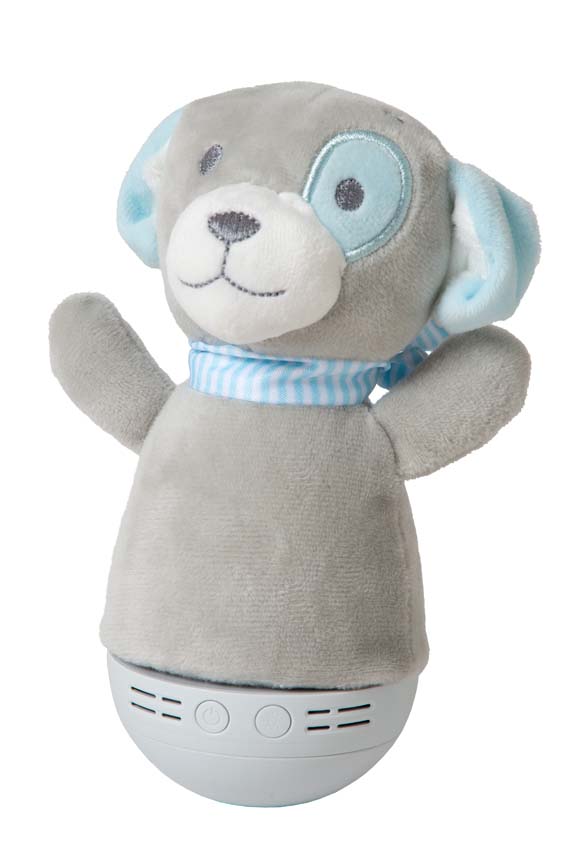 Veilleuse chien - gris - LED 1x3W - 2700K - RGB - à piles