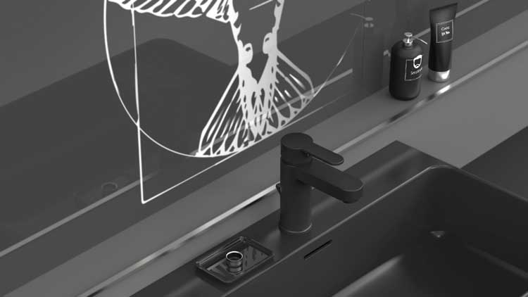 Wastafelkraan Egon mat zwart