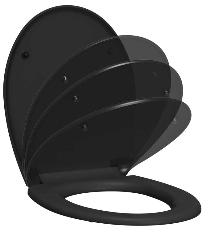 Wc-bril Allibert Dolceo mat zwart soft-close Wc-bril Allibert Dolceo mat zwart soft-close
