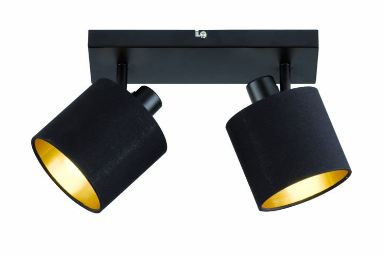 Spot en applique noir mate excl lampe LED possible 2 spots E14