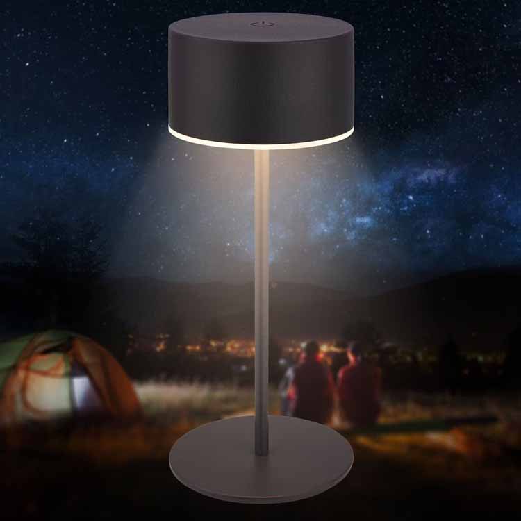 Lampe de table Zurela - noir - 19cm - dimmable - LED - 3W - 2700K - IP44 - USB