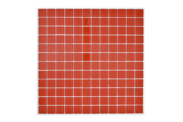 Mozaïek Crystal rood glanzend 30x30cm