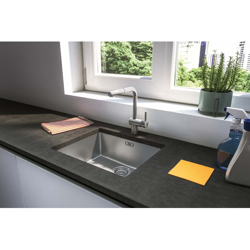 Robinet de cuisine/robinet de fenêtre Franke Atlas Neo inox avec bec extractible