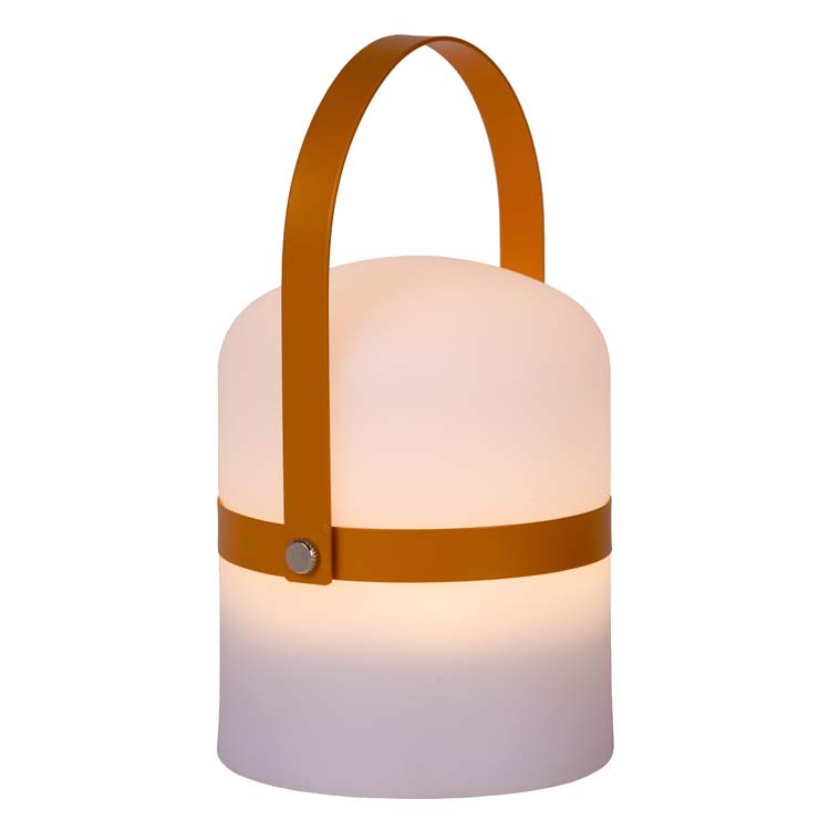 Tafellamp Buiten - Ø 10 cm - LED Dimb. - 1x0,3W 3200K - IP44 - 3 StepDim - Wit Bruin