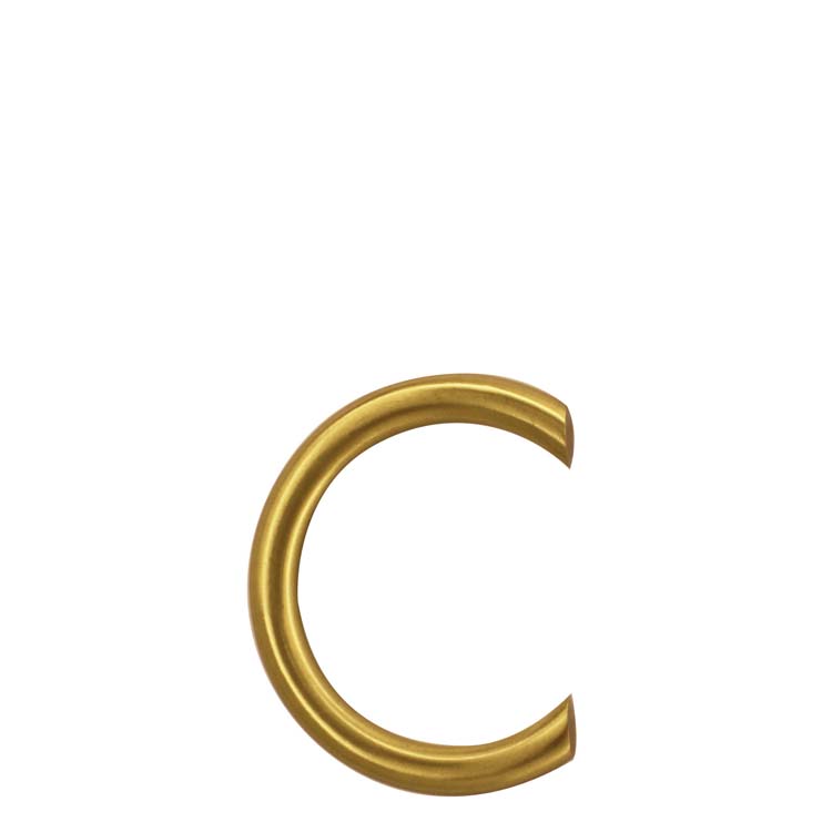 Huisletter pro rond c mat koper