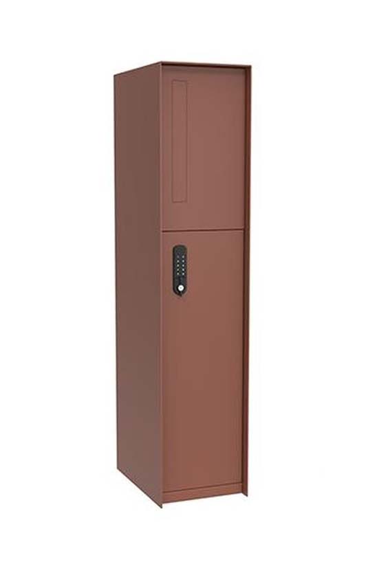 Pakketbrievenbus eSafe Fenix cortenstaal look front