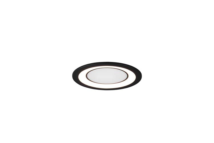 Spot à encastrer LED noir diam15cm 10W 1060LM 3000K
