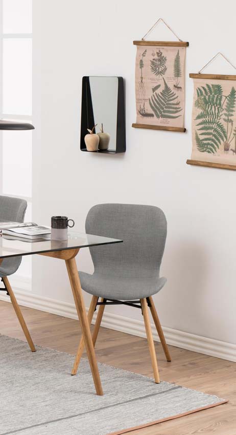 Eetkamerstoel Belinda lichtgrijs