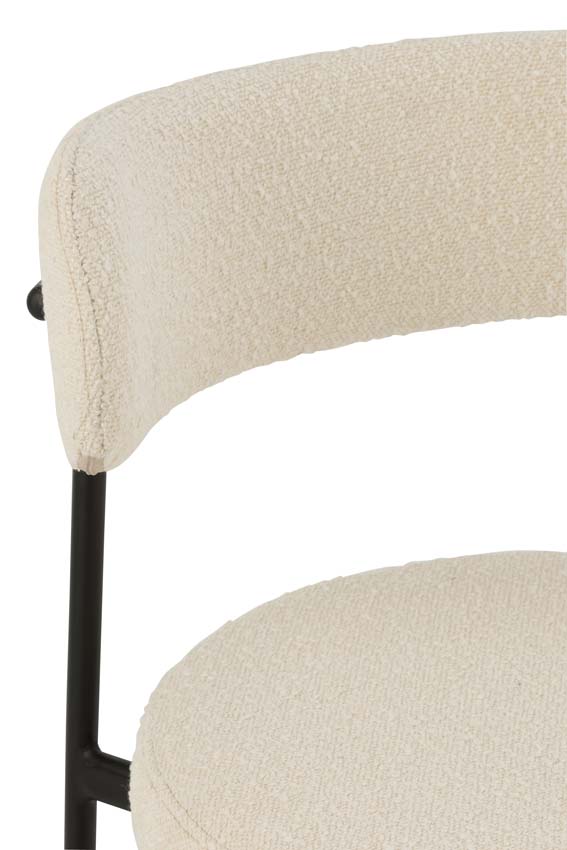Chaise de bar Boucle blanc